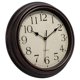 thumbnail image 5 of Reloj de pared Foxtop, retro, silencioso, no hace tictac, 30 cm, color bronce, 5 of 9