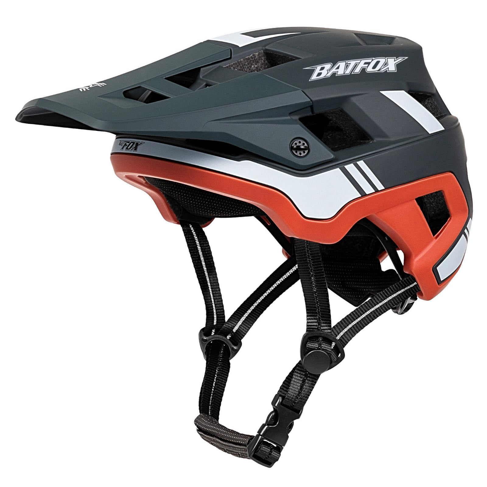 Casco De Bicicleta Batfox Mountain Para Hombres, Mujeres Y Adultos, Jóvenes, Gris Xl