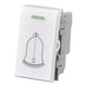 thumbnail image 3 of Pack 5 Modulo Interruptor Pulsador 10A 250V Diseño Campana Blanco, 3 of 4