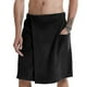 thumbnail image 1 of Toalla de baño suave y usable para hombre, toalla envolvente de forro polar coral, toalla envolvente ajustable para hombre., 1 of 5