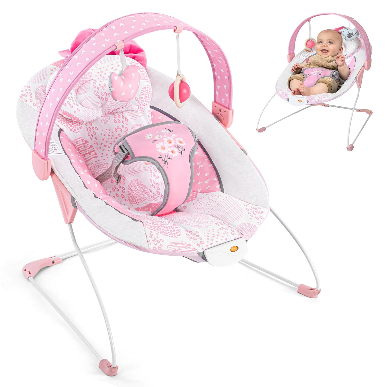 Hamaca Portátil Askcat Para Bebés, Ajustable Con Vibración