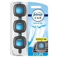 Ambientador Para Coche Febreze Linen & Sky Scent, 3 Unidades