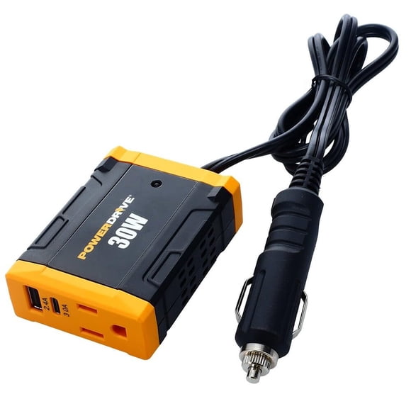 Inversor de energía PowerDrive PWD30 30 W 12 V DC a 110 V AC