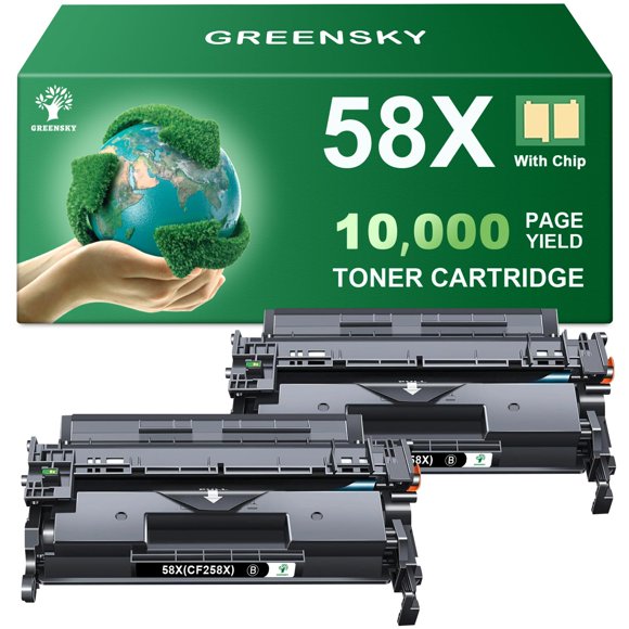 Tóner GREENSKY 58X HP (con chip) - Pack de 2