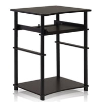 Escritorio Para Ordenador Furinno Home Espresso/Negro Con Estantes De Almacenamiento