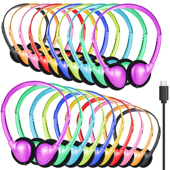 Auriculares GDBOMA USB‑C con cable, sobre la oreja, paquete de 30 unidades