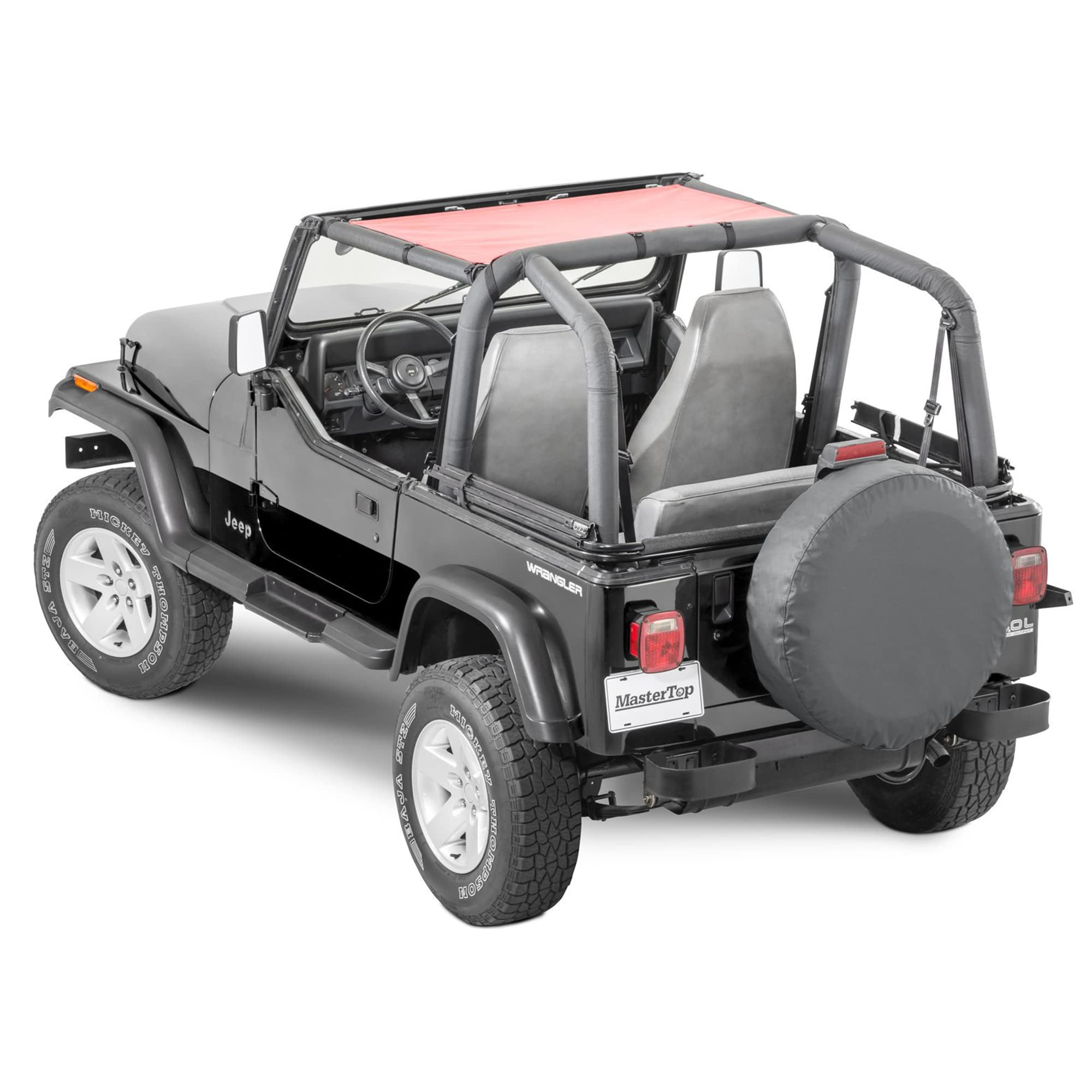 Toldo Bimini Mastertop De Malla Rojo Para Jeep Wrangler 87-95