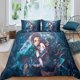 thumbnail image 1 of Set 1 Q-uilt Cove-r 2 Pillowc-ases 3D Demon Ani-me Slayer -Printed Comforta-ble Bed Set -Cover for Kids Boys Gi-rls Teens G-ifts Full203x228cm, 1 of 5