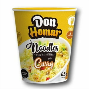 Fideos Instantáneos Sabor Curry 65G Pack 24 Unidades Don Homar