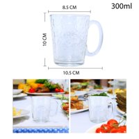Xianzhu - Taza De Vidrio Con Relieve 6Pcs