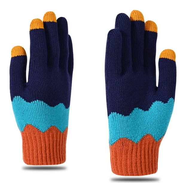 Guantes mágicos de lana de invierno para mujer con pantalla táctil y forro polar cálido para clima frío.
