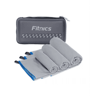 Genérico - Toalla Microfibra Set 3 Fitnics Secado Rapido Con Estuche Viaje Color Gris