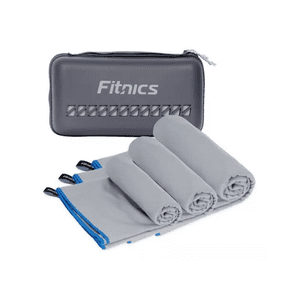 Genérico - Toalla Microfibra Set 3 Fitnics Secado Rapido Con Estuche Viaje Color Gris
