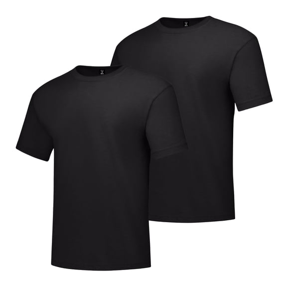 Camiseta Hanes Beefy de manga corta para hombre, negra, talla 3XL