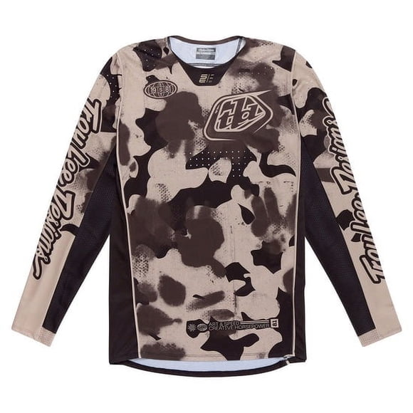 Polera troy lee se pro blotted phantom/taupe