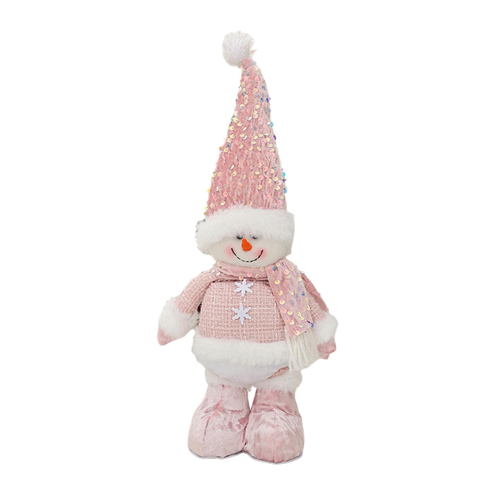 Bothyi - Figura Navideña De Peluche, Adorno De Mesa, Regalo De Navidad, Muñeco De Nieve De Pie, 47 X 12 X 6 Cm