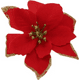 thumbnail image 3 of Pack 10 Adornos Flores Navideñas Navidad Árbol Con Clip 14cm Rojo, 3 of 3