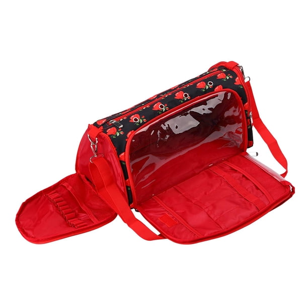 Bolsa De Almacenamiento De Hilo Portátil Multifuncional Con Correa De Mano Para Tejer Multicolor Rojo