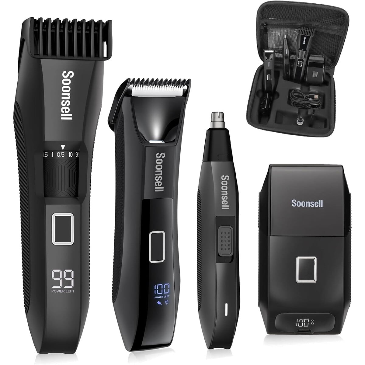 Cortadora De Barba Soonsell Kit 4 En 1 Precisian Inalambrica