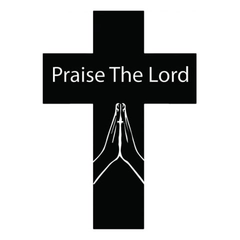 Rienda Libre Graphics - Decomural Praise The Lord Christian Cross Ws-42975
