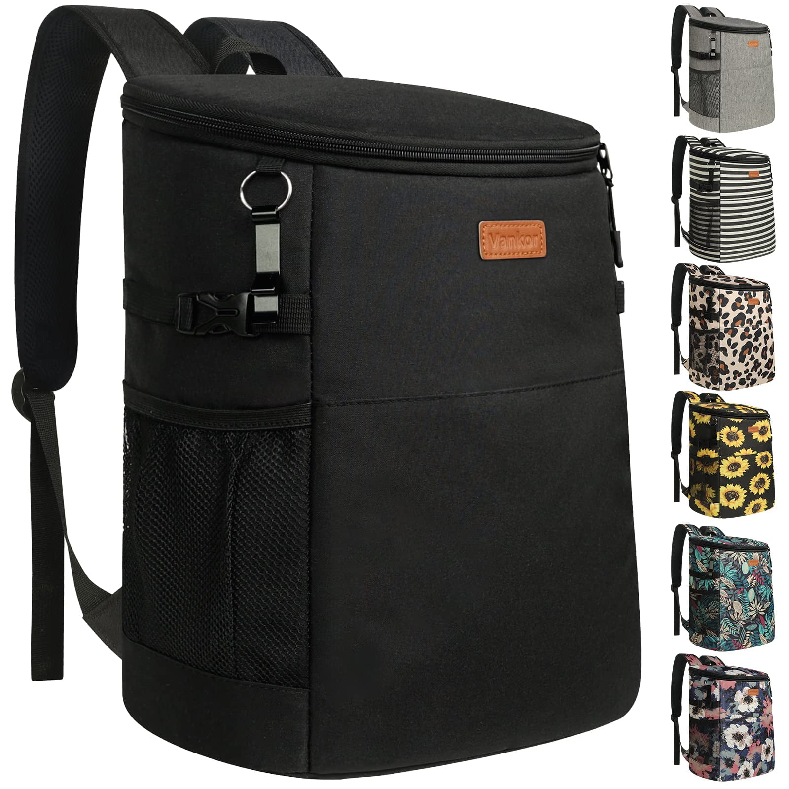 Mochila Térmica Vankor Camping 30 Latas Impermeable Negra