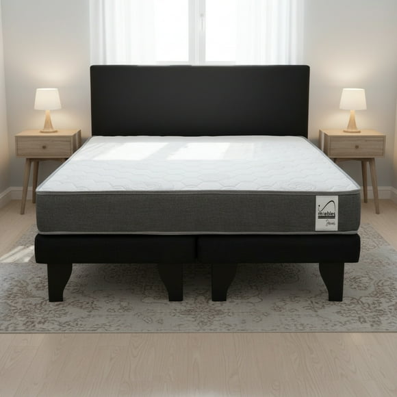 Cama Europea + respaldo 2 plazas Basic Inmuebles Dreams