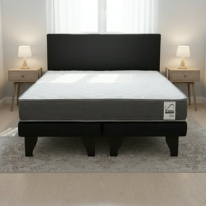 Home Factory - Cama Europea + Respaldo 2 Plazas Basic Inmuebles Dreams