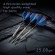 thumbnail image 5 of Barril Darts Viper Shark con forma de aleta de tiburón, 25 g, 80% tungsteno, negro, 5 of 9
