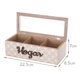 thumbnail image 3 of Caja De Té Mediana De Madera 3 Espacios Con Diseño Hogar Beige, 3 of 3