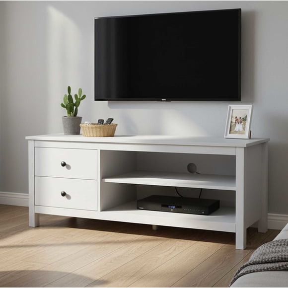 Rack Tv 50 Pulgadas 120x50x50 Cm Blanco