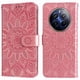 thumbnail image 1 of Funda tipo cartera FOXDOCK para Realme 12 Pro Plus , diseño girasol en relieve, cuero PU, cierre magnético, soporte y tarjetero, 1 of 5