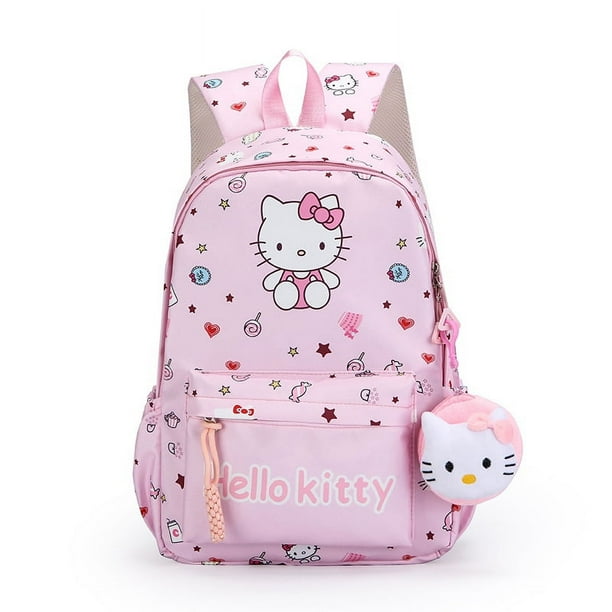 Sanrio Kuromi Hello Kitty Cute High School Student Backpack Fashion Cartoon School Bags For Boys And Girls Large Capacity Bag