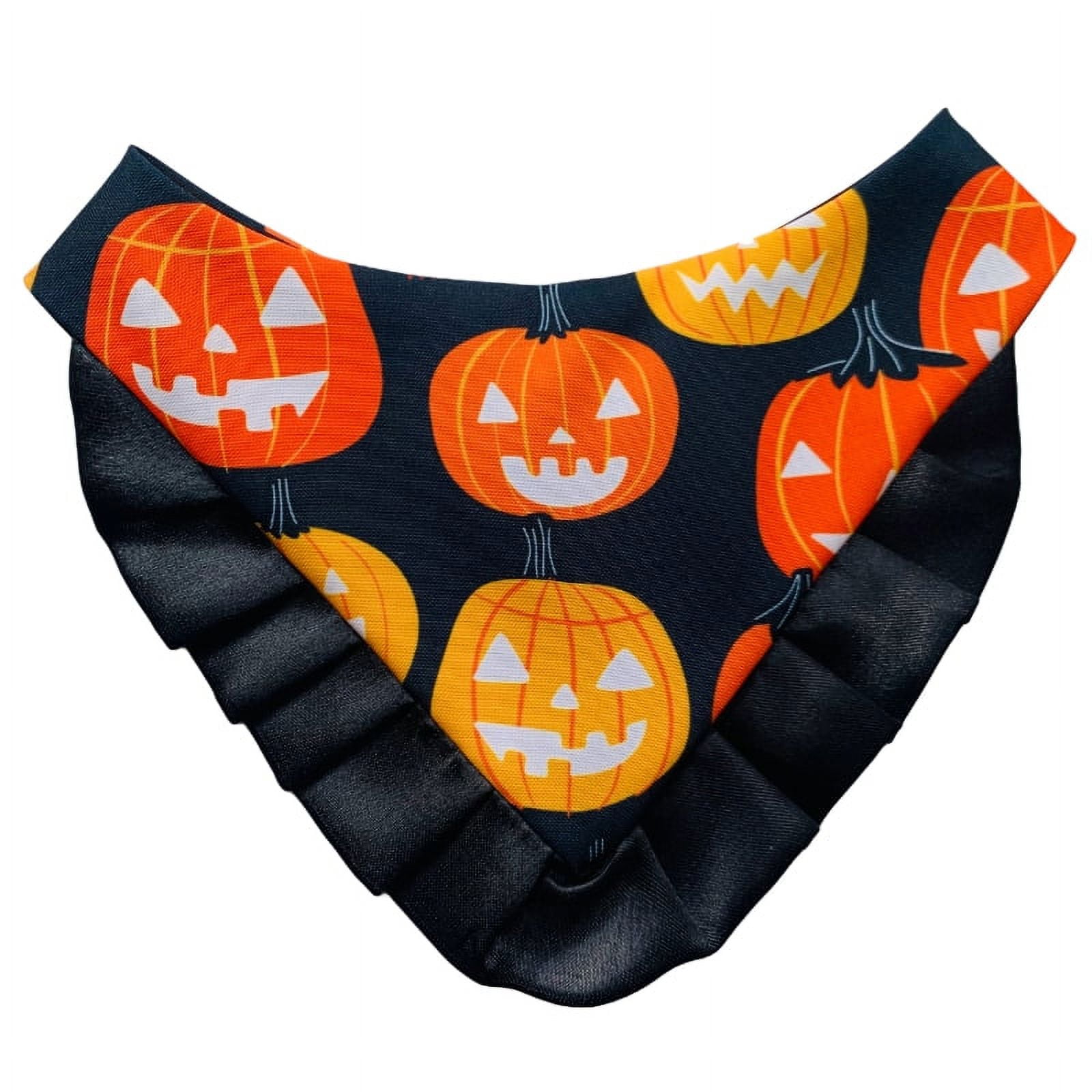 Bandana Disfraz de Halloween para Perros y Gatos Calabaza Glam XL