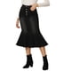 thumbnail image 4 of INSPIRE CHIC Falda de Cola de Sirena para Mujer Vuelta al Cole para Mujer Maxi Falda de Mezclilla Desgastada Negra L, 4 of 6