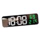thumbnail image 2 of Despertador Pantalla LED 12/24H Reloj Digital Para Sala De Estudio Hogar Interior Verde, 2 of 5
