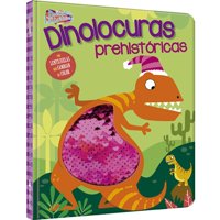 Zig-Zag - Libro Destellos Fantásticos - Dinolocuras Prehistóricas / 10 Páginas De Cartón Troqueladas Con Lentejuelas Metalizadas, De 15,5 X 19,5 Cm. Tapa Cartoné Troquelada Con Lentejuelas Metalizadas.