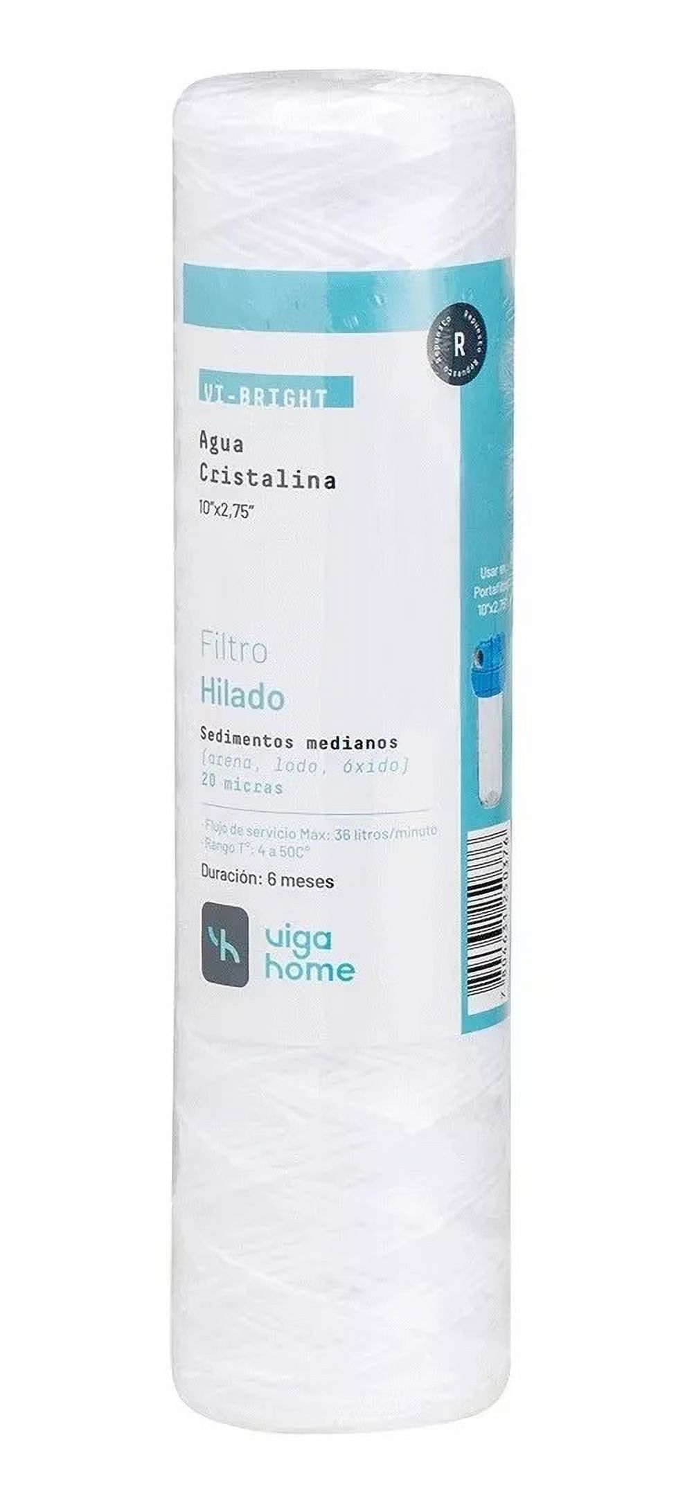 Vigahome - Filtro Hilado De 10"" X 2,75"" 20 Micras