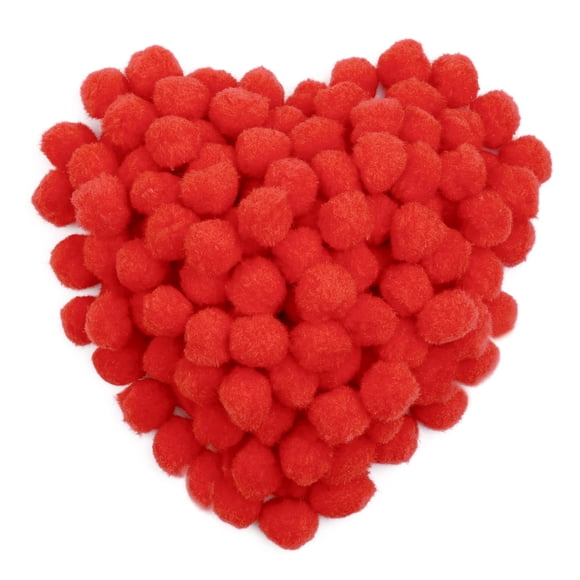 Pompones MORFEN 150 piezas 2,5 cm Rojo - Materiales de manualidades