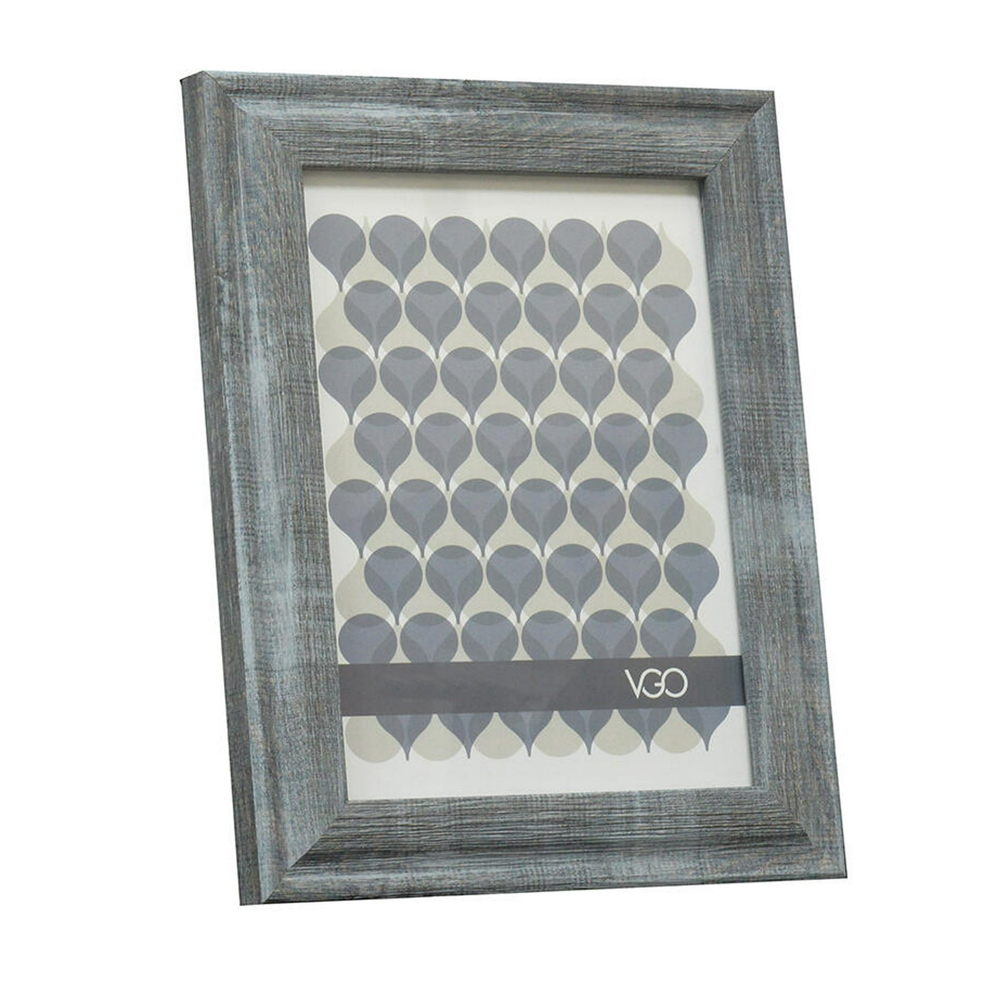 Vgo - Marco Madera Moldura Ancha Gris 20x25 Cm