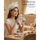 thumbnail image 3 of Sombrero Fascinator Thstdhy – Set de Accesorios para Fiesta de Té en Blanco, 3 of 7
