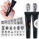thumbnail image 1 of ENASUI - Esmalte de gel UV LED blanco y negro de 8 ml para placa de estampación de uñas, kit de esmalte de gel para estampación de uñas con placa de estampación, herramienta de manicura para estampaci, 1 of 7