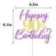 thumbnail image 2 of Adorno para Pastel Keoysek 90.º Cumpleaños Púrpura y Dorado, 2 of 8