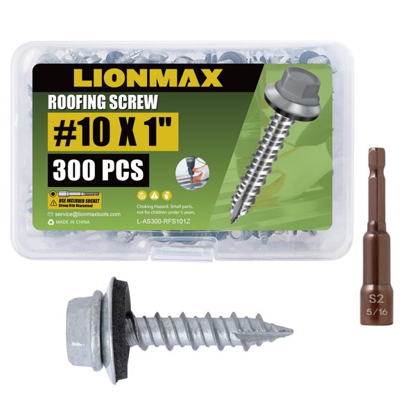 Tornillos para techo de metal LIONMAX con arandela EPDM