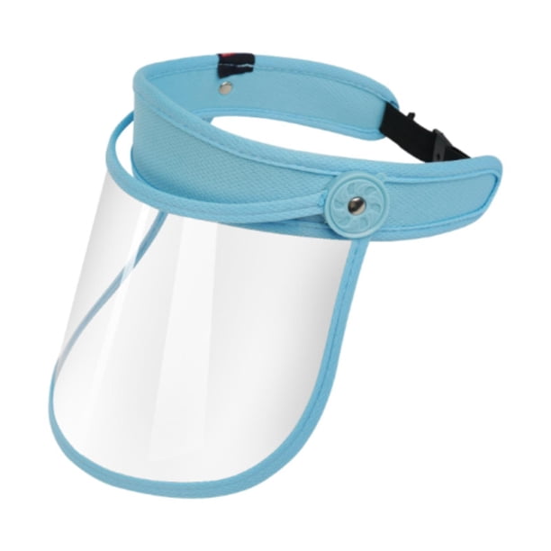 Pantalla facial, visera transparente, versátil, ergonómica, a prueba de polvo, protección facial completa, protección contra salpicaduras para trabajo azul