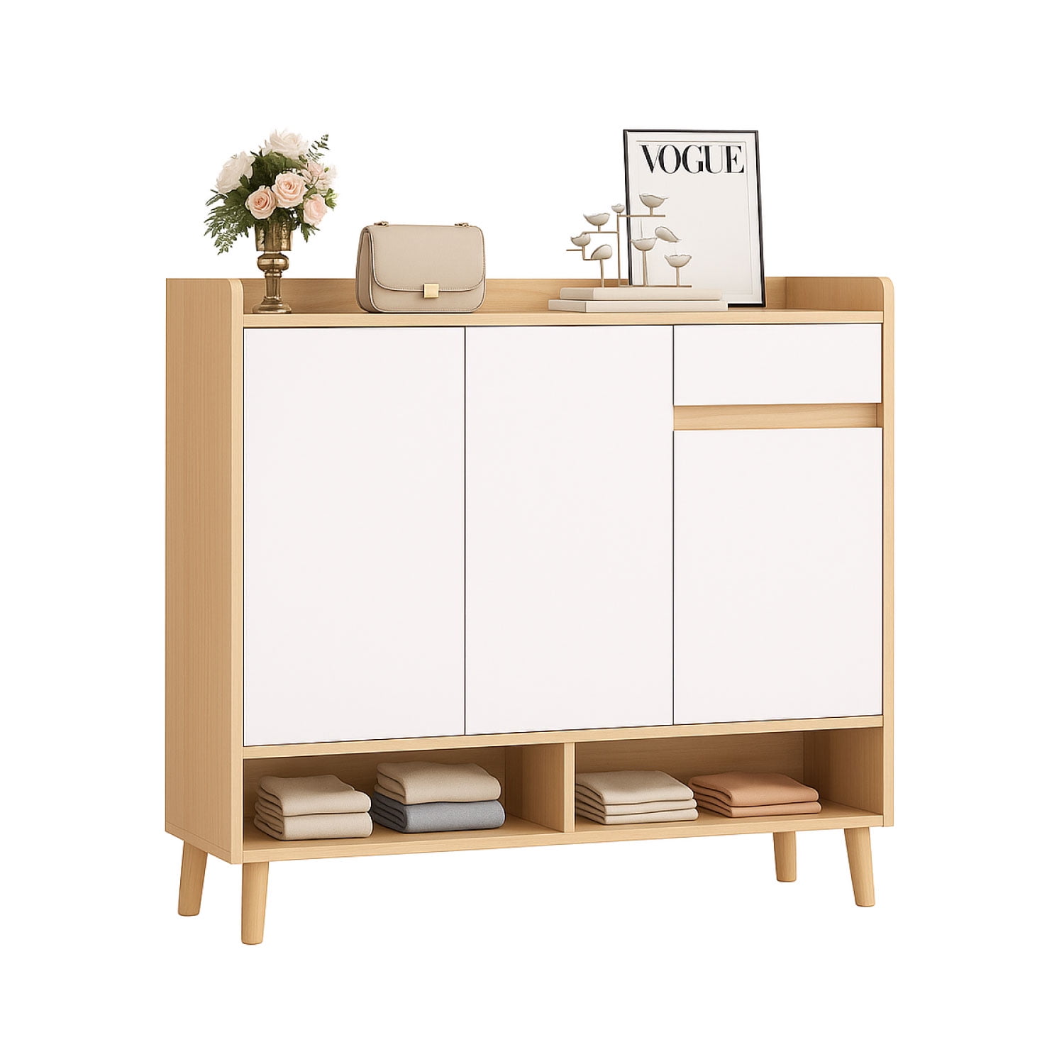 Mundo Online - Zapatero Bicolor Elegance 3 Puertas Organizador Estante 101