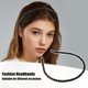 thumbnail image 3 of REGALWOVEN 1 Pcs Diadema para Mujeres Diadema de Aro de Pelo con Diamantes de Imitación Negro 0.24 Pulgadas de Ancho, 3 of 7
