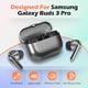 thumbnail image 2 of Almohadillas de espuma Tang Town para Galaxy Buds 3 Pro, 3 pares, negras, 2 of 7