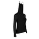 thumbnail image 5 of elástico protector de la erupción de la camiseta de enfriamiento del golf de las mujeres con la máscara anti-uv l negro, 5 of 5