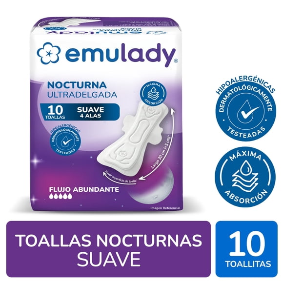 Toalla higiénica Nocturna Suave, 10 Un