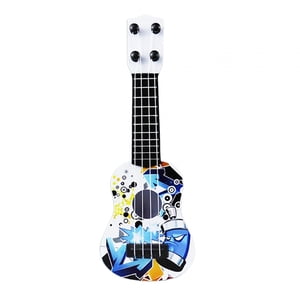 Magideal - Ukelele Para Juguete De Guitarra Juguete De Ukelele De Aprendizaje Temprano Instrumento Musical De Simulación Para Juguetes De Fiesta Educación Patrón De Grafiti
